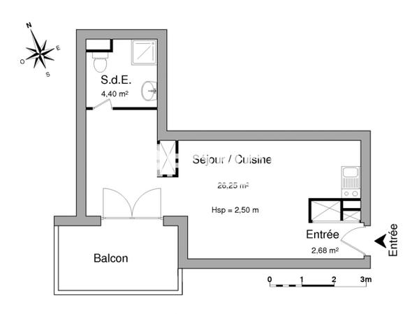 Location Studio 33.33 m² - 149 RUE NATIONALE Cholet 49300
