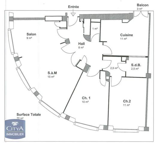 Appartement à louer 4 pièces 71.78m²