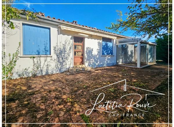 Maison à rénover sur parcelle de 800m² arborée, située à 20 min d'Agen