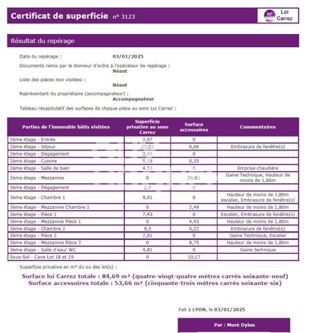 LYON 1er - APPARTEMENT FAMILIAL EN DUPLEX