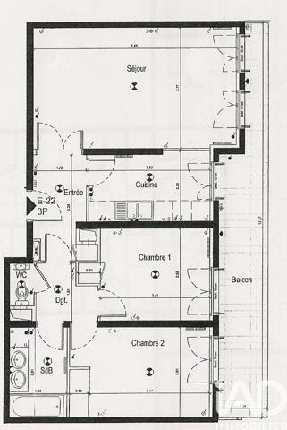 Appartement à vendre 3 pièces 70 m² Boulogne-Billancourt