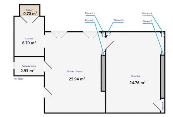 Bel appartement ancien, central et au calme
