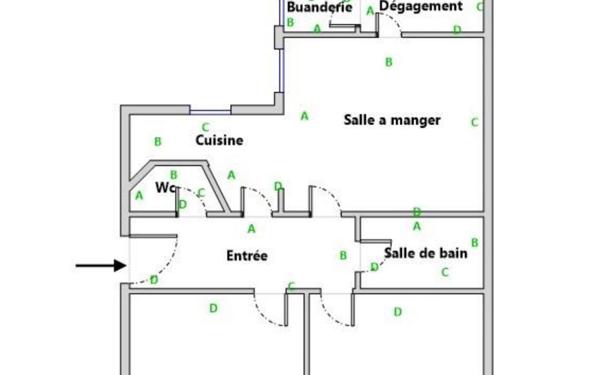 Appartement à vendre    3 pièces • 63,71 m2 Paris 14