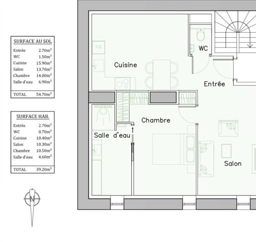 EPINAL (88) à vendre plateau de 39.20 m² en carrez /54 m² au sol .
