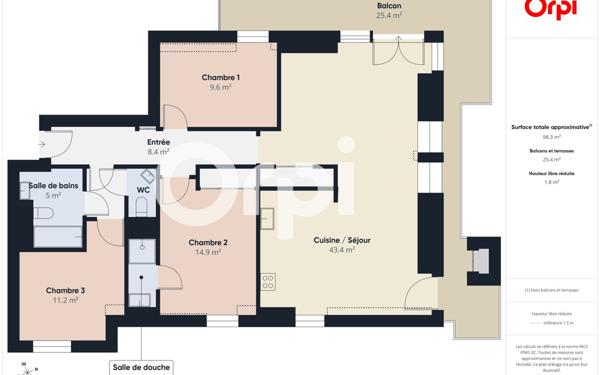 Appartement à vendre    5 pièces • 98,30 m2 Chaville