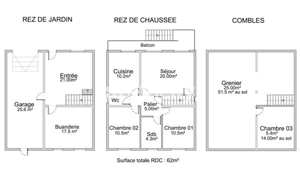 Maison
         4 pièces
        - 113 m² 479 000 € *