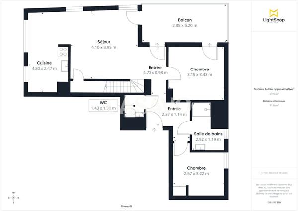 Vente Appartement 5 pièces de 102m² - 94140 Alfortville