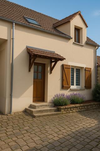 Pierrelaye (95480) T2 meublé avec terrasse et parking, gare à pied — Pierrelaye