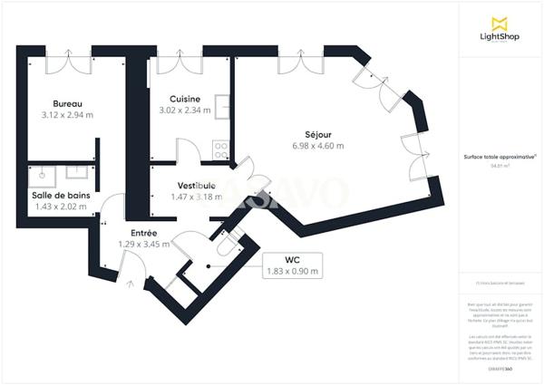 Vente Appartement 2 pièces de 56m² - 75018 Paris