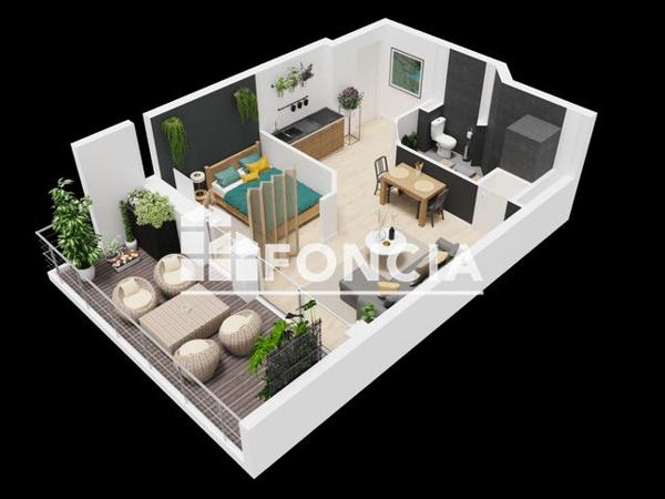 À vendre Studio 33.98 m² - Saint-cyprien 66750