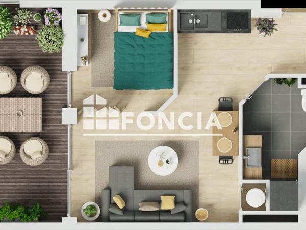 À vendre Studio 33.98 m² - Saint-cyprien 66750