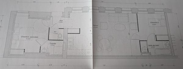 Seclin (59113) Seclin hypercentre T3 de 64,49m² avec Parking
