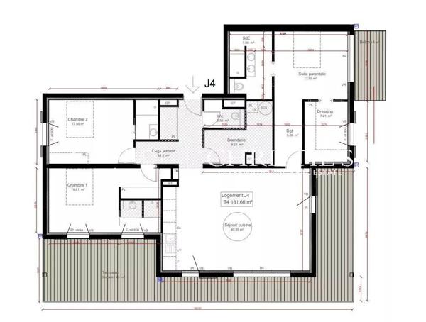 À vendre Bidart - Appartement T4 neuf avec terrasse et balcon