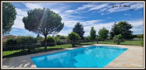 Maison à vendre 8 pièces FEILLENS (01) Atypique, plain-pied,piscine charme, pierre, vue dégagée, suite