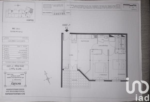 Appartement 3 pièces de 53 m² à Draguignan (83300)
