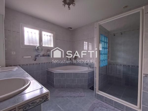 Gigean Local commercial, bureaux 180m² et maison attenante de 120m²