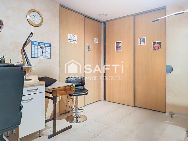 Gigean Local commercial, bureaux 180m² et maison attenante de 120m²