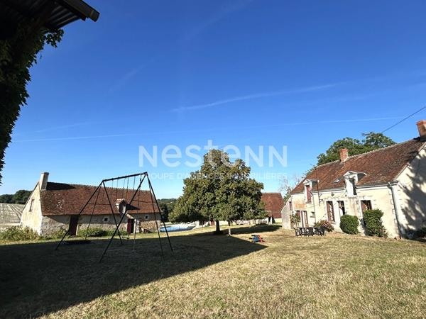 LONGÈRE BAUDRES 5 CHAMBRES AVEC DÉPENDANCES - PISCINE - TERRAIN - BOIS ET VUE SUR LES CHAMPS (INDRE 36)