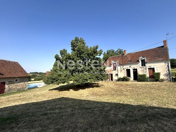 LONGÈRE BAUDRES 5 CHAMBRES AVEC DÉPENDANCES - PISCINE - TERRAIN - BOIS ET VUE SUR LES CHAMPS (INDRE 36)