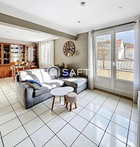 Maison familiale lumineuse avec suite parentale et grande terrasse plein Sud-Ouest, au calme du recherché quartier des Oiseaux à Drancy