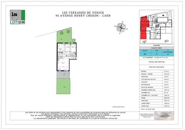 Appartement résidence NEUVE Caen 4 pièce(s) 84 m2