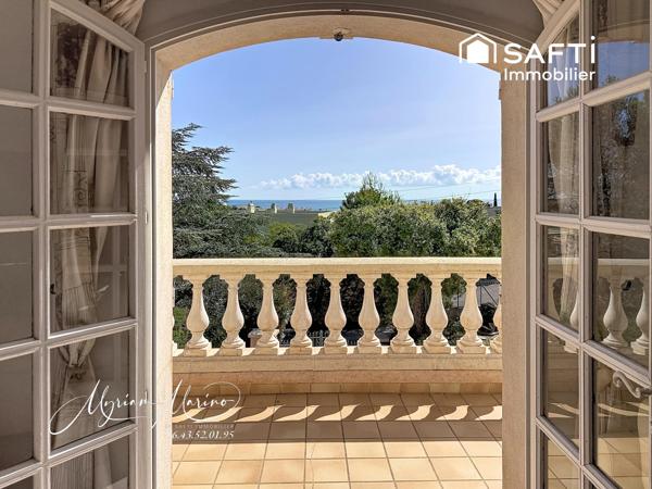 Villa 6 pièces vue mer à Saint-Aygulf – Piscine, terrasse et garage