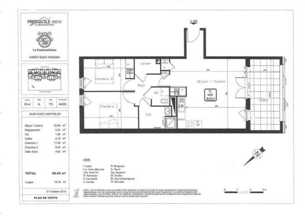 Appartement 3 pièces - 44800 Saint-Herblain