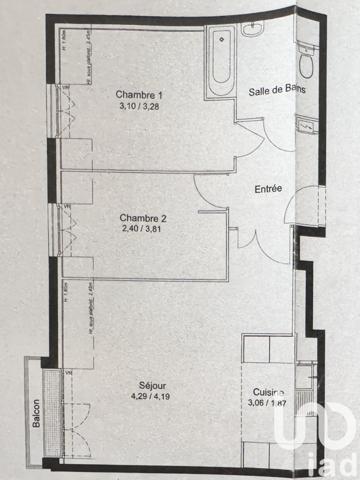 Appartement à vendre 3 pièces 57 m² Creil