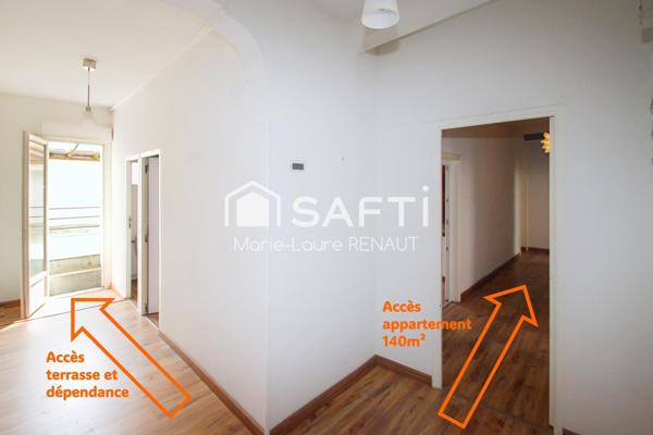 Appartement de 140 m² avec cour privative et dépendance en plein centre-ville