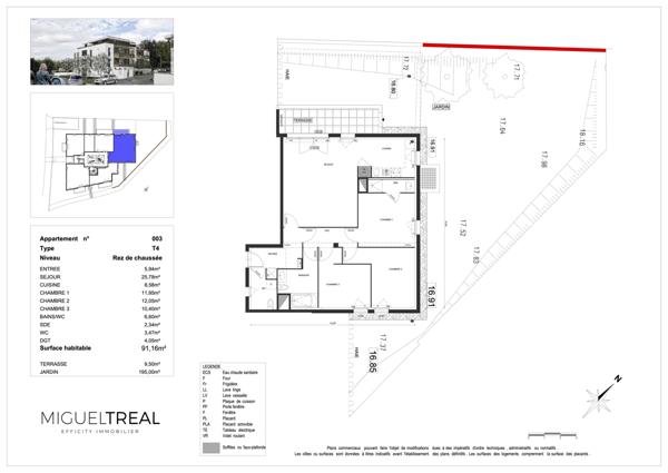 Appartement 4 pièces - 91 m²