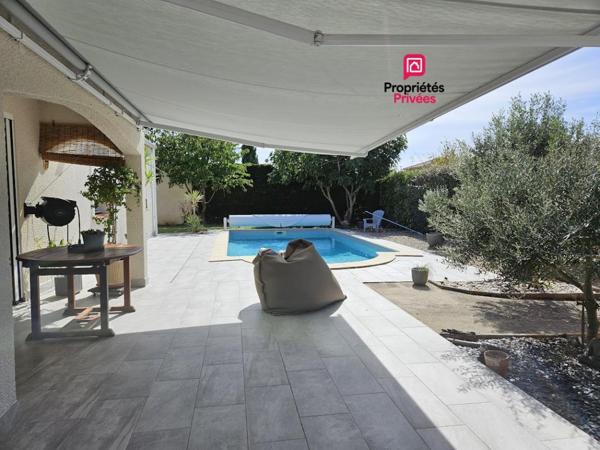 Maison plain-pied 95 m² - 3 chambres - piscine - garage - terrain 660 m² - Boé
