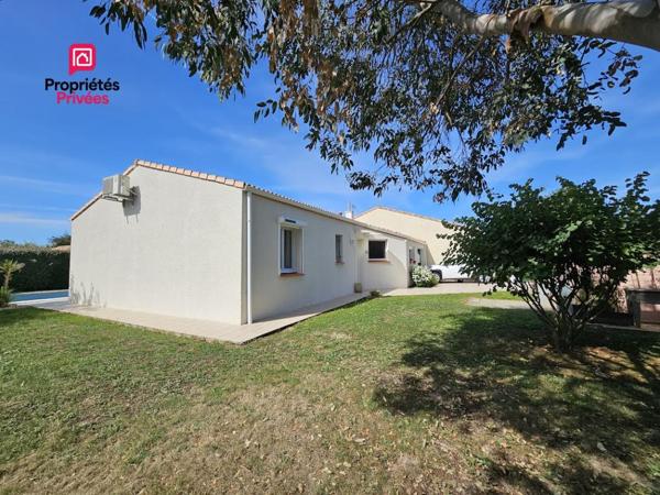 Maison plain-pied 95 m² - 3 chambres - piscine - garage - terrain 660 m² - Boé