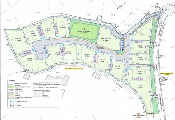 Terrains viabilisés de 315 à 622m2-LOTISSEMENT CANTARANE