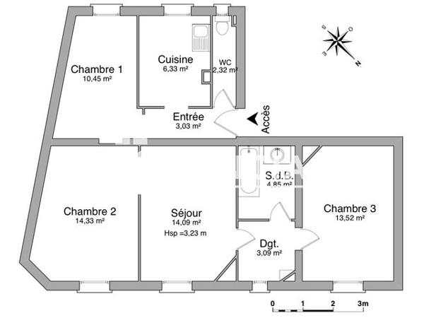 Location Appartement 4 pièces 72.01 m² - 9 AVENUE DE BOBIGNY Noisy Le Sec 93130