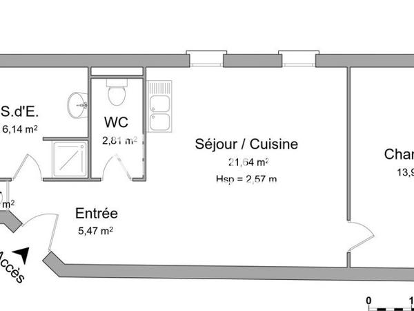 Location Appartement 2 pièces 49.51 m² - 1 RUE DE LISSAGARAY Auch 32000