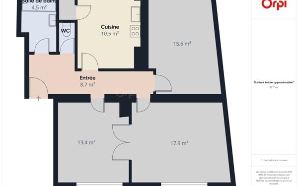 Appartement à vendre    3 pièces • 73 m2 Strasbourg