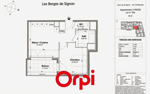 Appartement à vendre    2 pièces • 40,02 m2 Brignoles