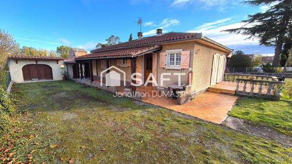 Maison de plain pied, 3 chambres, jardin, garage