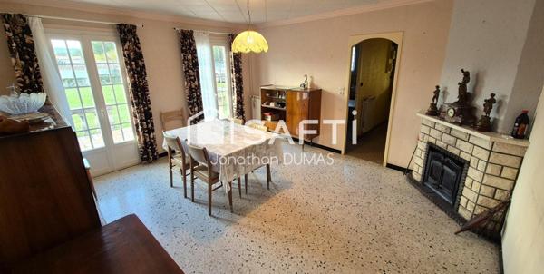 Maison de plain pied, 3 chambres, jardin, garage