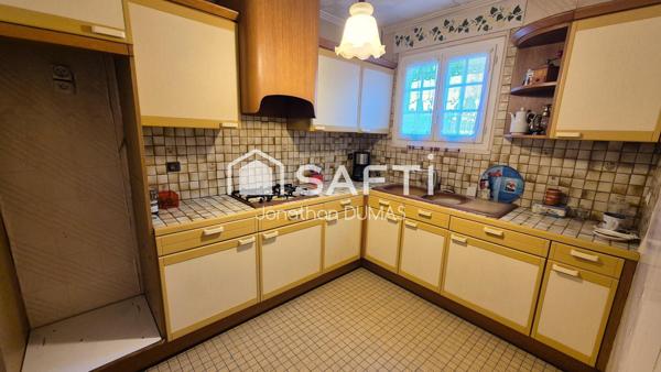 Maison de plain pied, 3 chambres, jardin, garage