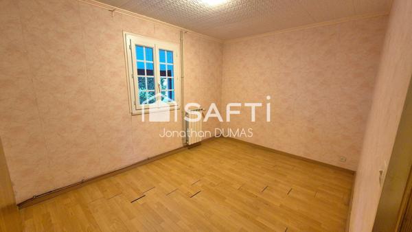 Maison de plain pied, 3 chambres, jardin, garage