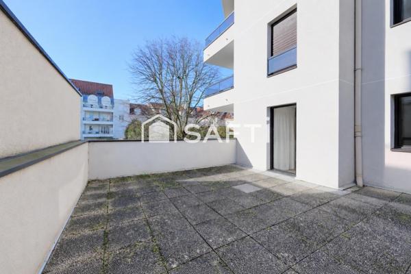 3 pièces centre-ville avec terrasse 30 m² et balcon
