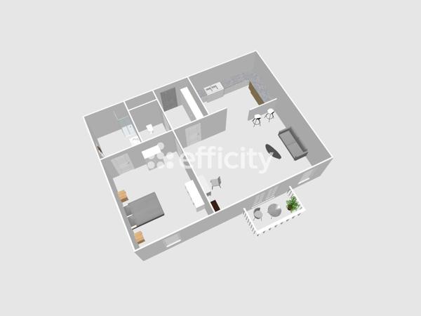 Appartement 2 pièces - 44 m² Exclusivité efficity