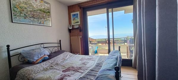 Appartement lumineux de 2 pièces avec grande terrasse, vue imprenable sur le lac Léman