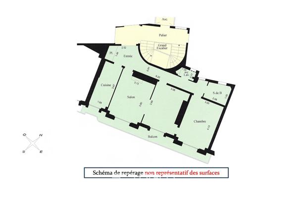 Haussmannien en élévation avec balcon filant – Grandes-Carrières