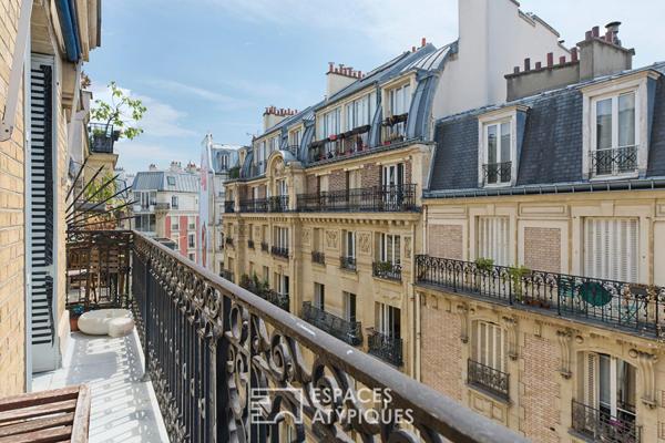Haussmannien en élévation avec balcon filant – Grandes-Carrières