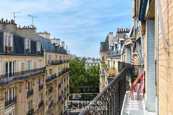 Haussmannien en élévation avec balcon filant – Grandes-Carrières
