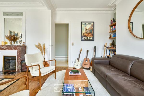 Haussmannien en élévation avec balcon filant – Grandes-Carrières
