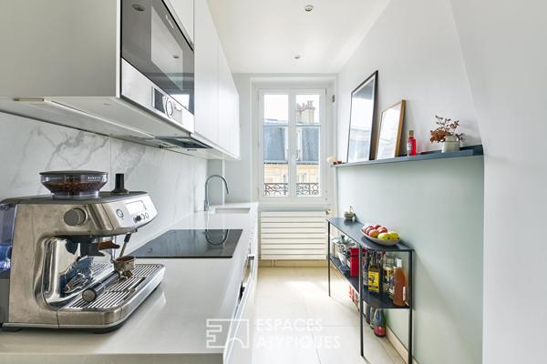 Haussmannien en élévation avec balcon filant – Grandes-Carrières