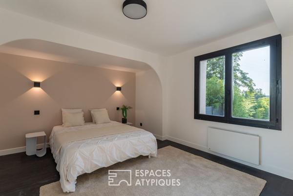 Maison contemporaine rénovée en bord de Seine avec accès et ponton privatifs